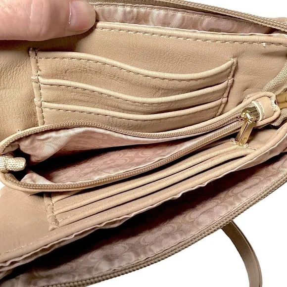 Charming Charlie’s Bag Crossbody & Wristlet Straps Sand Color Gold Trim Hardware - Picture 9 of 12